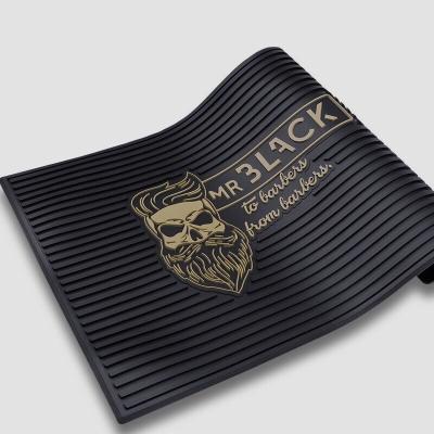 China Non-slip Silicone Mat Dressing Table Tool Barber Pad for Salon Use Hairdresser Barber Shop Accessories for sale