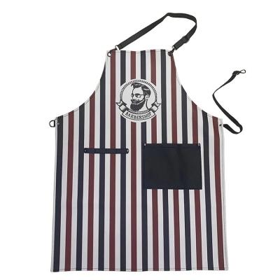 China Fashionable PU Fashion Waterproof Leather Apron Barber Apron Bartender Apron Waiters for Men for sale