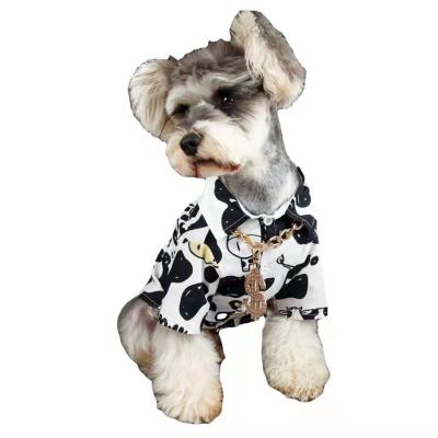 China Wholesale Cute Viable Summer Dairy Cow Pattern Dog Vacation Pet Shirt Dog Pet Clothing Clothes for sale