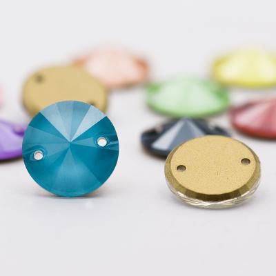 China Xichuan Shinning Hot Selling Brilliant Rivoli Shaped High End Quality Glass For Sew On Stone Jewelry DIY Rhinestone Crystal Accessories for sale