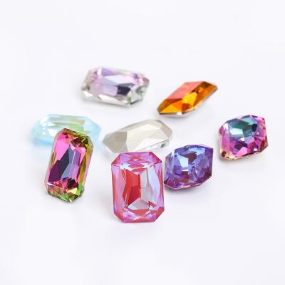 China Xichuan Octagon Shape 3D Dot Fancy Glass Crystal Rhinestone Rhinestones K9 Various Colors Brilliant Back Stones For Clothes DIY Decoration Jewelry Making for sale