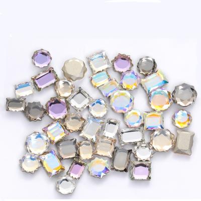 China New Xichuan mirror shiny fancy magic series 4 shaped 7 color shiny flatback k9 stone glass crystal jewelry open rhinestone fake stones for sale