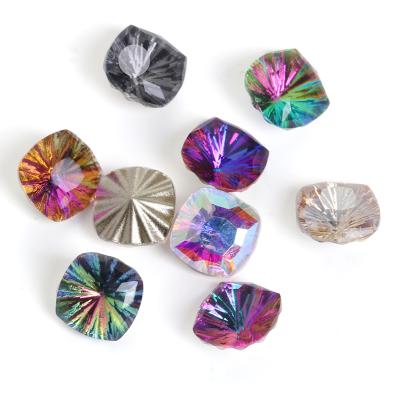 China 2021 New Flatback Art Shining 8mm Diamond Cushion Glass Millenium Headed Bottom Shaped DIY Rhinestone Nail Jewelry Material for sale