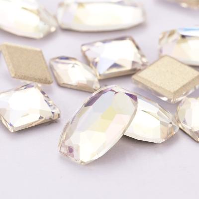 China Xichuan Flat Back Nail Stones Shiny Glass Moonlight K9 New Design for sale