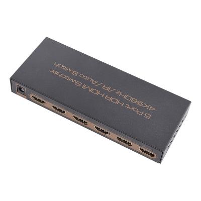 China New Multimedia Multiview HDMI Changer 1080p 5x1 5-Port 4K HDMI Switcher With IR Remote For HDTV for sale