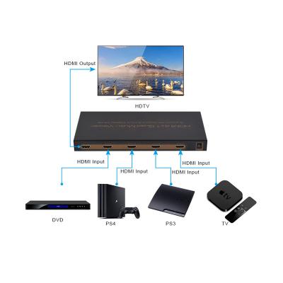 China Device can do software update by PC HDMI 4X1 Quad Multi-Viewer Seamless Changer Support 4K Output Multi Display Mode for PS3 PS4 PC Monitoring for sale