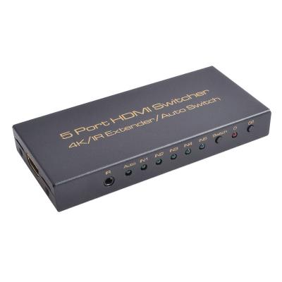 China Hot Sale HDSW0016M1 IR Multimedia Amazon AV Hdmi Splitter Remote CCE 5 Port Changer 5x1 for sale