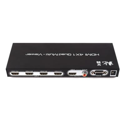 China The device can do software update by PC high quality hdmi 4x1 Quad Multiviewer changer seamless support 1080P 60Hz for sale