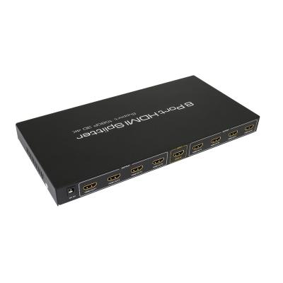 China Hot Sale HDTV 8 Ports 1x8 HDMI Splitter 4K 1TB 1 Input 8 Output 1.4 HDMI Splitter For HDTV for sale