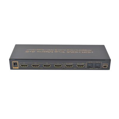 China High Quality 4k HDTV HDMI Matrix 4 Input 2 Output Hdmi Switcher Splitter With SPDIF 4x2 Hdmi Matrix for sale