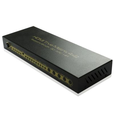 China Metal ture Matrix Switcher 4X2 Housing Style HDMI NEW For TV Video Computer for sale