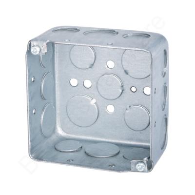 China Construction Building 4x4 Metallic Deep Square Electrical Outlet Box for sale