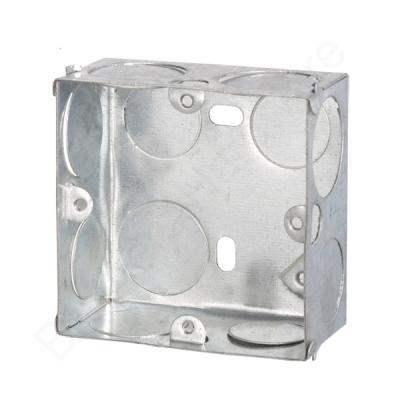 China British Electrical Switch Box Standard 7X7 Switch GI Box for sale