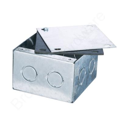 China 100x100x65 200x100x100 Galvanized Steel Knockout 27mm / 22mm Galvanized Steel Access Box for sale