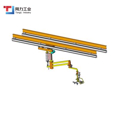 China Garment Shops Robot Balance Thruster Rail Moving Suspended Pneumatic Cross Cross Manipulator For Metal Industry for sale