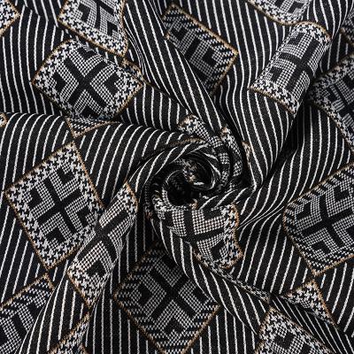 China Wrinkle Resistant 70%Poly 25%Rayon 5%Span TR Check Knit Jacquard Fabric For Suits and Apparel and Clothes for sale