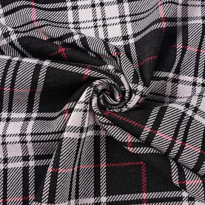 China Wrinkle Resistant TR Check Knitted Jacquard Fabric For Suits And Clothing suiting fabric for men material for sale