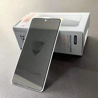 China Anti-SPY OG Armor 3D Privacy Tempered Glass Screen Protector 9H Gold For XIAOMI POCO X3 NFC for sale