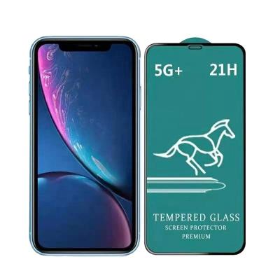 China Hot Sale 21H Anti-fingerprint Quick Horse For iPhone 11 Mobile Phone Tempered Glass Screen Protector for sale