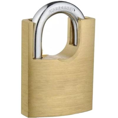 China OEM Waterproof High Quality Hardened Shackle Protect Wrapped Solid Copper Brass Padlock for sale