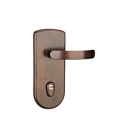 China Modern Design China Manufacturer Israel RB Style Waterproof Exterior Aluminum Door Handle With Brass Cylinder for sale