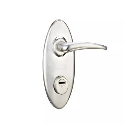 China Israel Market Modern Aluminum Alloy Entry Plate Door Handle Lock for sale