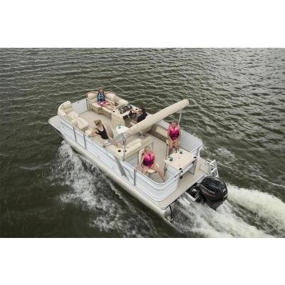 China 2020 New Model Best Aluminum Floating Pontoon Cruiser Boat With Quality Outdoor Sofa For Sale for sale