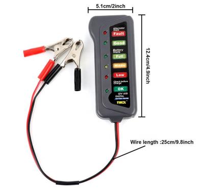 China 12V Car Digital Battery Controller Tester Alternator 6 LED Lights Display For Cars Vehicle Motorcycle Qs788 Batteries for sale