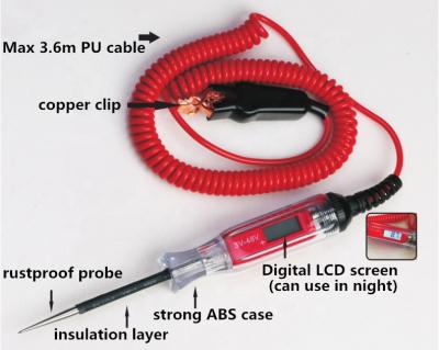 China For Universal Motorcycles 3-48V Digital LCD Display Multimeter Voltage Meter Pen Car Truck Circuit Scanner Power Probe Automotive Diagnostic Tool for sale