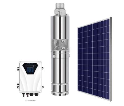 China Other high quality stainless steel solar submersible water pump panel submersible DC pump solar water for deep well for sale