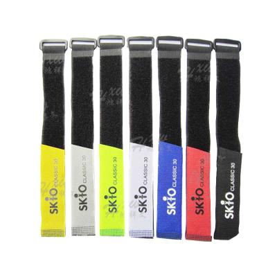 China Eco - Friendly Custom Printed Adjustable Hook Loop Cable Ties With Plastic Buckle for sale