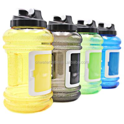 China Sustainable Water Bottles With Logo 2.5L Custom Half Gallon PETG Tritan Water Bottle With Storage Plastic Water Bottle for sale