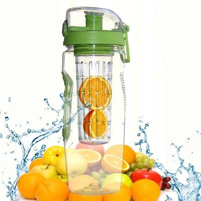 China Best Seller Sustainable Logo 800ml Custom Fruit Water Bottle With Fruit Infuser Bpa Free for sale