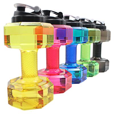 China China buy item 2.2L dumbbell viable bulk water bottle with matte effect, 2.2L dumbbell shape water bottlehot product private label on Al for sale