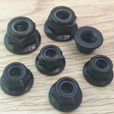 China M4 M5 M6 Carbon Steel Black Steel Flange Lock Nut for sale