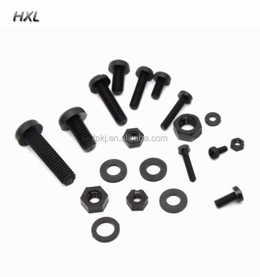 China HXL Hardware Plastic Fasteners White Black Spacer Nut Gasket Washer Screws Nylon Fasteners for sale