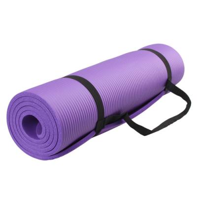 China 10 mm, 15 mm de espesor extra, NBR Yoga Mat antideslizante con correa en venta