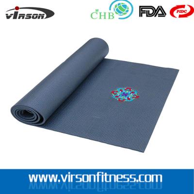 China Yoga & Pilate Type Wholesale 3mm-10mm PVC Embroidered yoga mats for sale