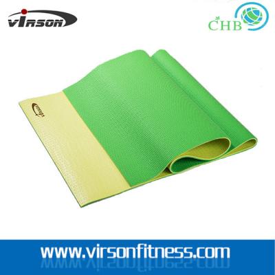 China Virson double layer colour eco-friendly PVC material yoga mat en venta