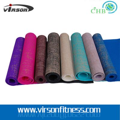 中国 Ningbo Virson Fashionable hot-sale eco-friendly jute mat/yoga mat 販売のため