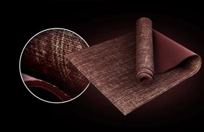 中国 Ningbo virson New style hot sale eco friendly PVC jute yoga mat.Gym pvc yoga mat, 販売のため