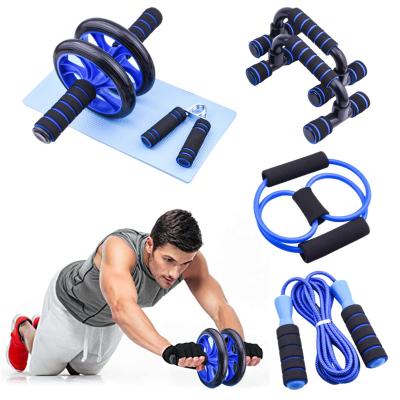 China Exercise Wheel Roller Sets with Push Up Bar Jump Rope and Hand Grip Fitness Sports Set zu verkaufen