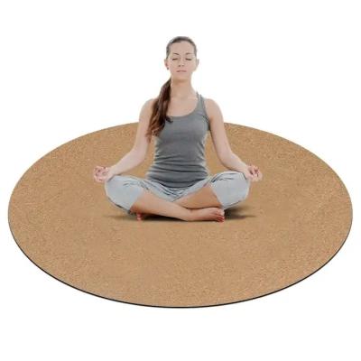 China Extra Wide Round Custom Logo Eco Friendly Nonslip Fitness Exercise Custom Design Cork Yoga Mat zu verkaufen