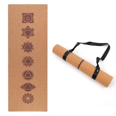 中国 Luxury eco friendly custom non slip foldable outdoor 3 mm pilates exercise natural rubber cork yoga mat 販売のため