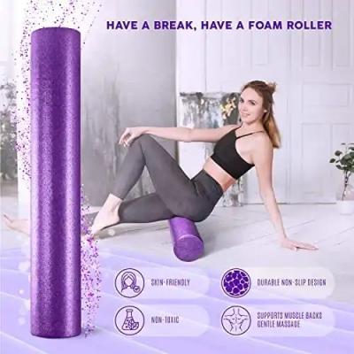 China Wholesale High Density Eva Epp Yoga Massage Foam Roller Water Bottle Set Foam Rollers Massager For Exercise for sale