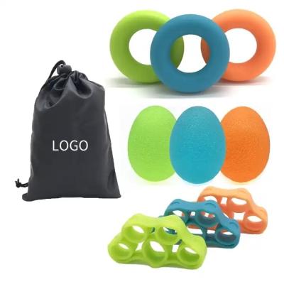 中国 Custom Silicone Hand Grip Strengthener Workout Kit 9 Pack Silicone Hand Gripper Ring, Finger Stretcher,Stress Relief Gri 販売のため