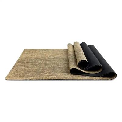 China ECO Friendly Hot Selling Fitness Natural Jute Rubber Yoga Mat for Yoga zu verkaufen