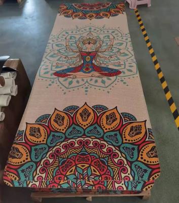 中国 Wholesale Hot Selling Sports Grip Sustainable Eco Friendly Natural Rubber Jute Printed Yoga Mat 販売のため