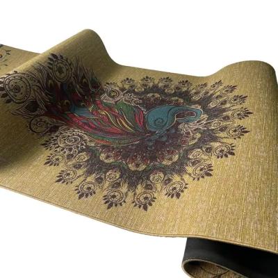 中国 Wholesale Hot Selling Sports Grip Sustainable Eco Friendly Natural Rubber Jute Printed Yoga Mat 販売のため