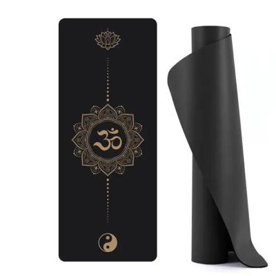 China 5mm Luxury Anti Slip Black Natural PU Rubber Yoga Mats Private Packaging Custom Design Silk Printing for Exercise en venta